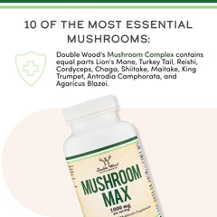 Front and back view of Mushroom Complex bottle