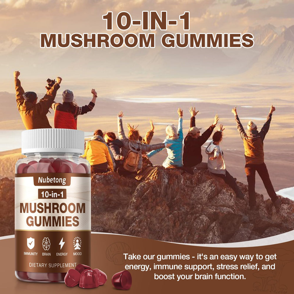 Concept image showing brain and immunity support with gummies