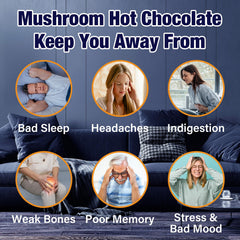 30-day supply per package of vegan mushroom hot cocoa