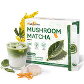 Organic ceremonial-grade mushroom matcha powder with Lion’s Mane and Cordyceps