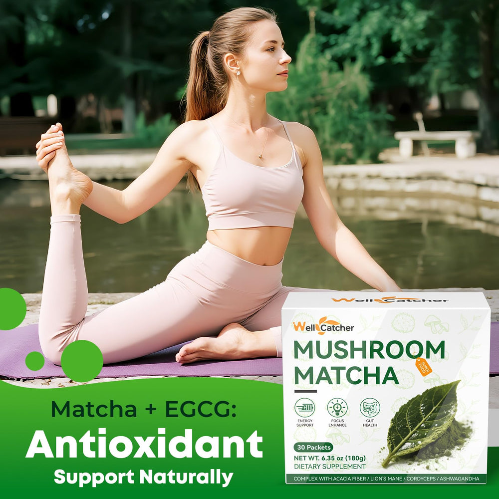 Ginger and mushroom matcha for digestion