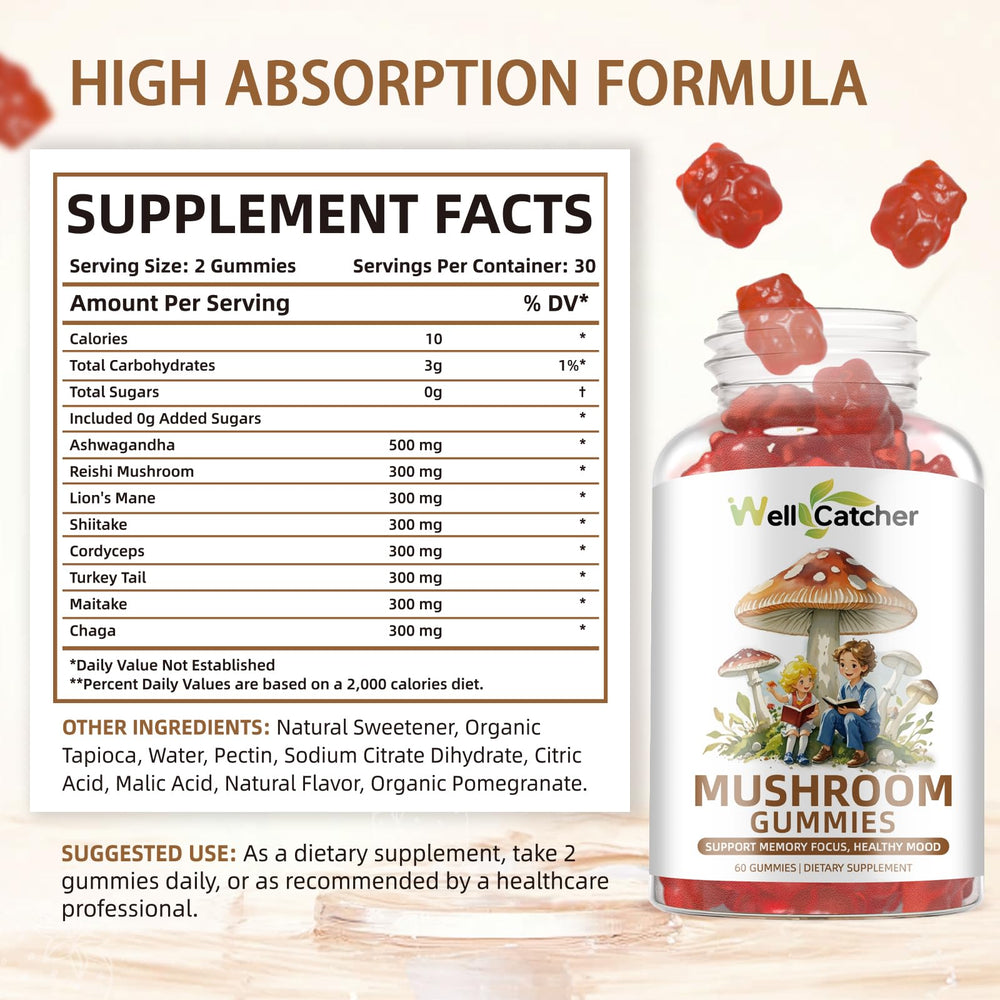 Blend of Chaga, Maitake, Turkey Tail, Shiitake, Reishi and Cordyceps