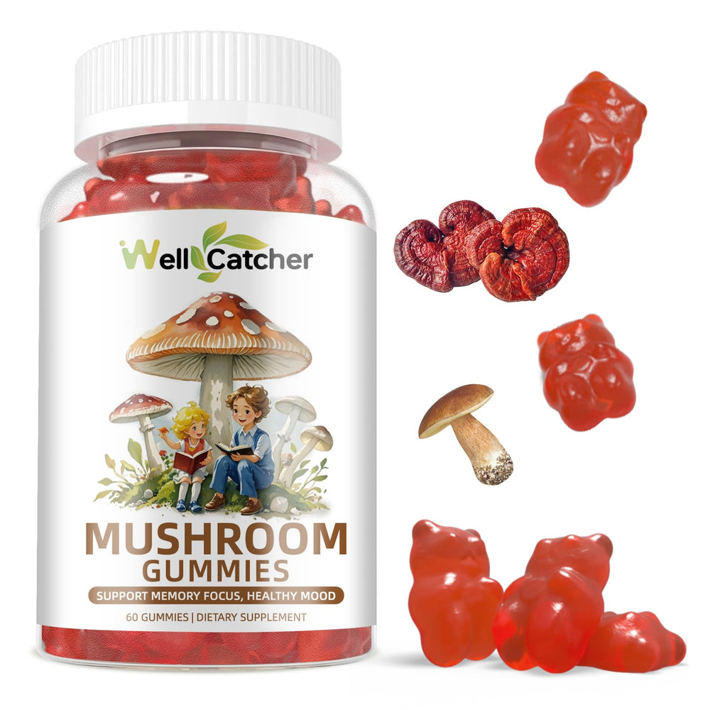 Adults and kids enjoying mushroom gummies