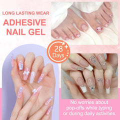 MUSILAN quick-dry adhesive dries in seconds for flawless press-on nails