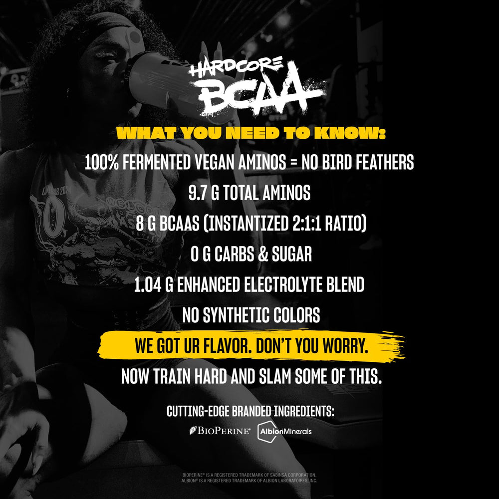List of ingredients for Mutant Hardcore BCAA Grape