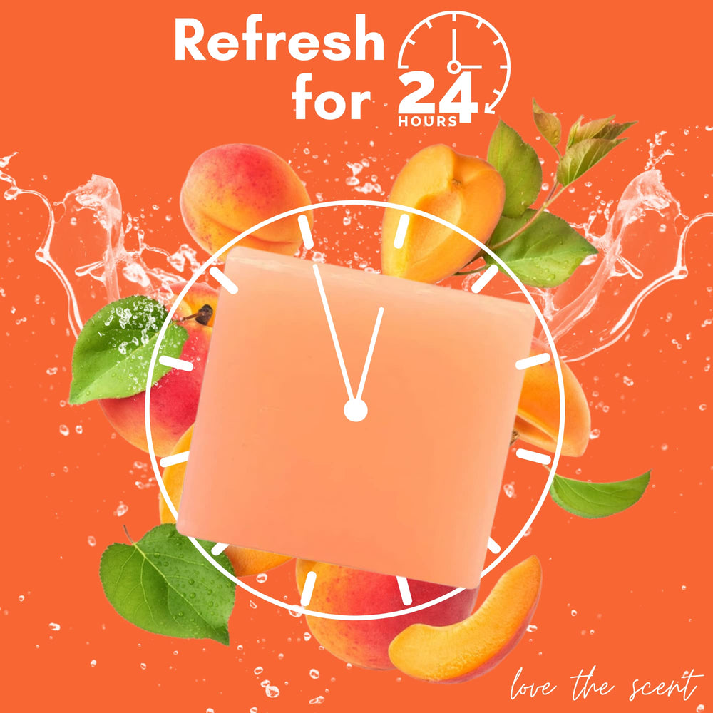 Muun Peach Yoni Soap Bar foam-lather close-up highlights soft cleansing action.