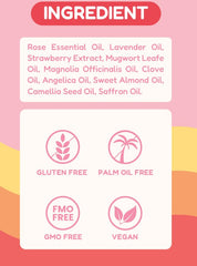 Muun Strawberry Intimate Oil aroma delivers a light sweet strawberry fragrance.