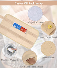 Organic cotton flannel cloth for castor oil pack