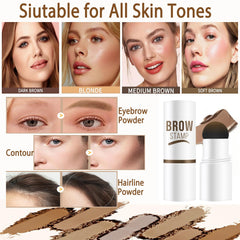 MVC Brush detailing tool blending brow edges for a natural finish.