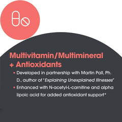 MVM-A ingredients list highlighting vitamins and minerals