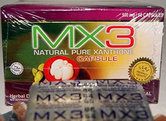 Mangosteen capsule supplement close-up