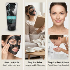 My Beauty Spot Charcoal Face Mask post-use look with refined pores.