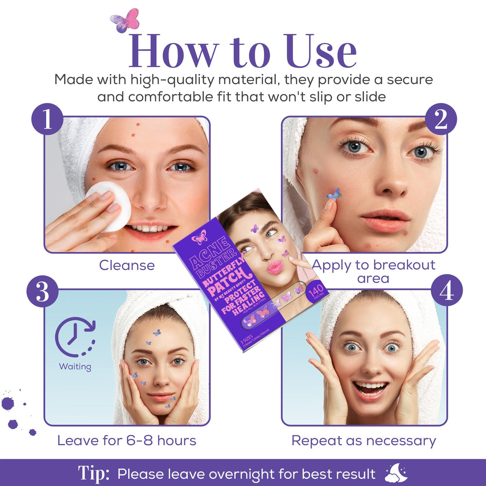 My Beauty Spot Rainbow Patches stay securely in place during day and night.