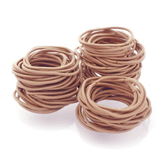 My Lello small natural beige hair elastics ponytail holders provide gentle, snag-free wear.