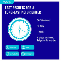 Easy one-step application of whitening trays on upper and lower teeth