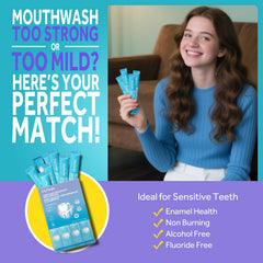 Fluoride-free and alcohol-free labeling on bottle