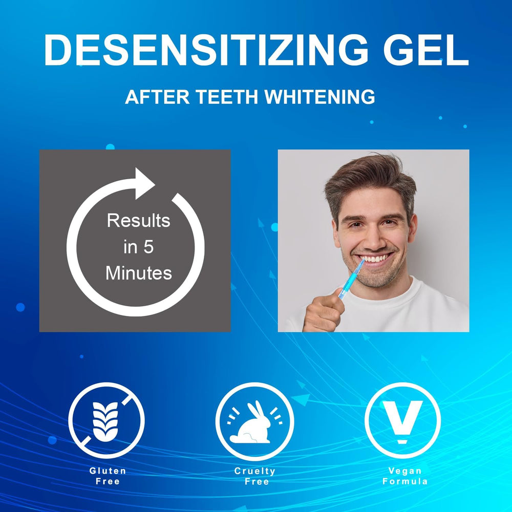 Close-up of gel being applied to teeth tray