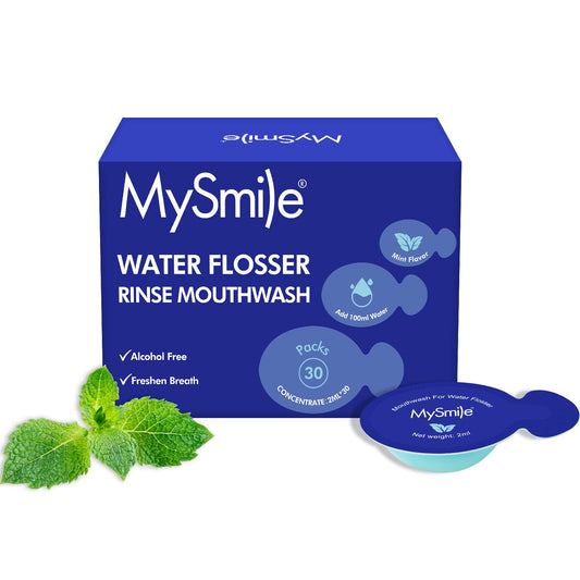 MySmile Water Flosser Mouthwash bottle travel size mint flavor