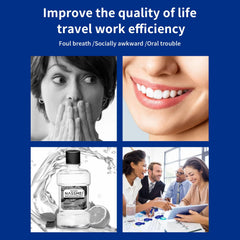 Travel-size concentrated mouthwash bottle packaging