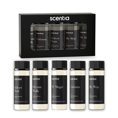 My Way fragrance bottle from the 5x20ml gift set showing leather, sandalwood, and cedar notes.
