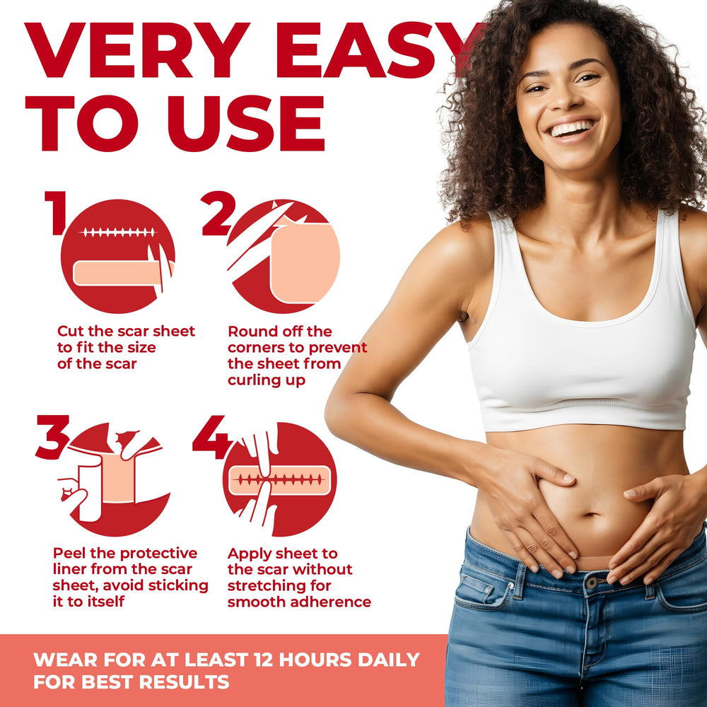 MYHELP breathable scar patches offer comfort under clothing for all-day wear