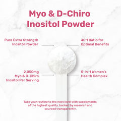 Close-up of serving details showing 2,000 mg Myo-Inositol per serving
