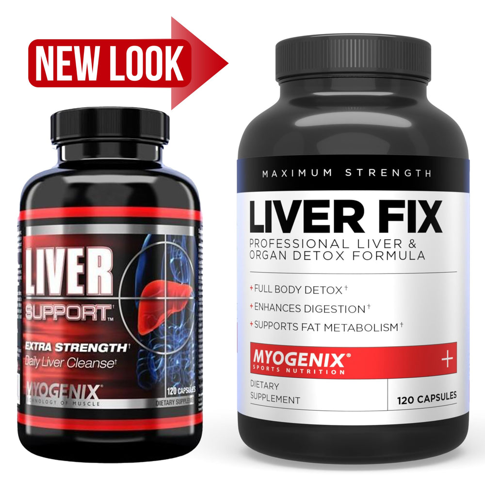 Close-up of Myogenix Liver Fix capsules