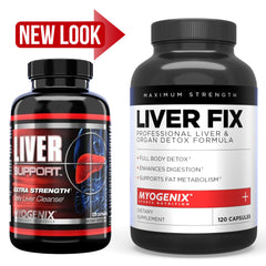 Close-up of Myogenix Liver Fix capsules