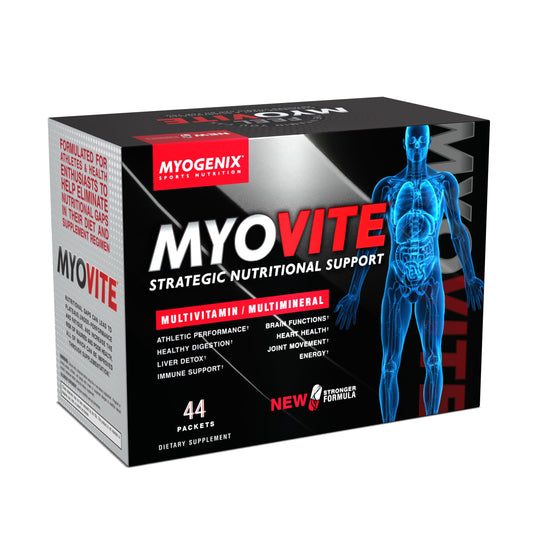 Hero image of Myogenix Myovite daily multivitamin packets for athletes