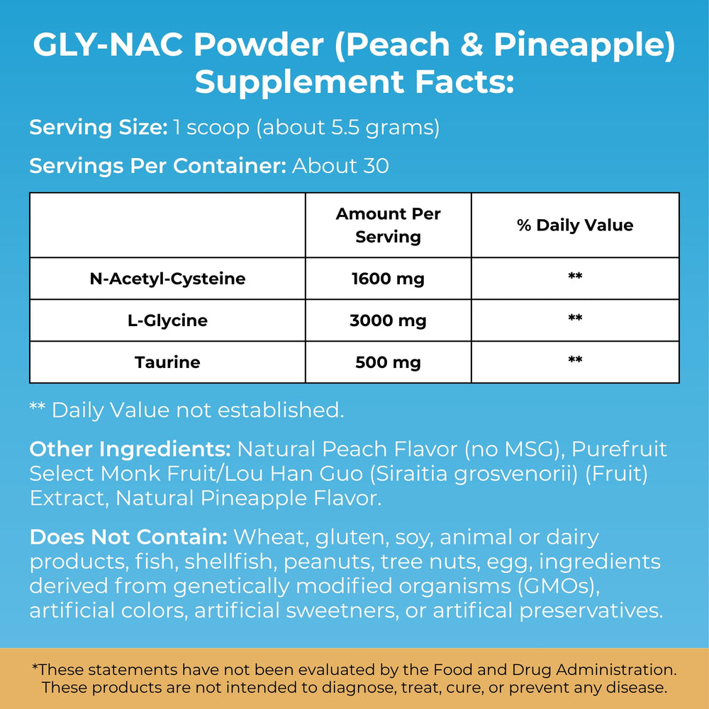 MYOXCIENCE NAC Glycine Supreme label with clear ingredients list
