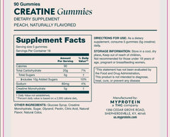Myprotein Creatine Gummies dosage and usage illustration