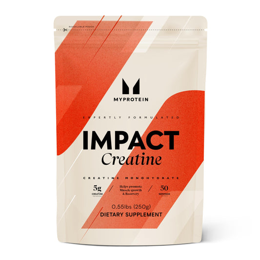 Front view of Myprotein Creatine Monohydrate Powder container
