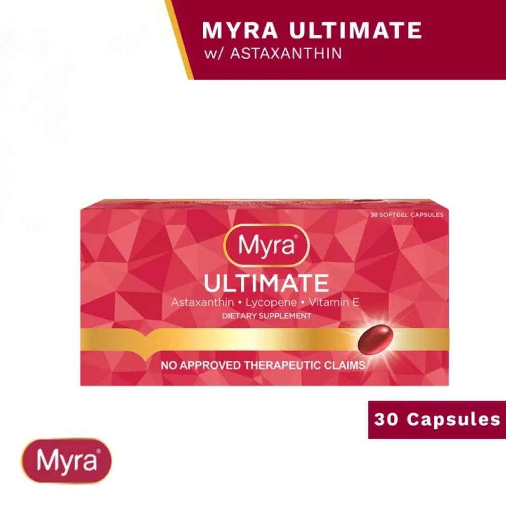 Astaxanthin, Lycopene and Vitamin E ingredients for Myra Utimate