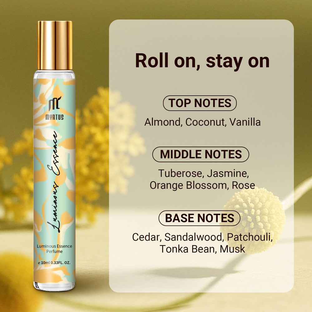 MYRTUS perfume roll-on roller-ball application for precise release.