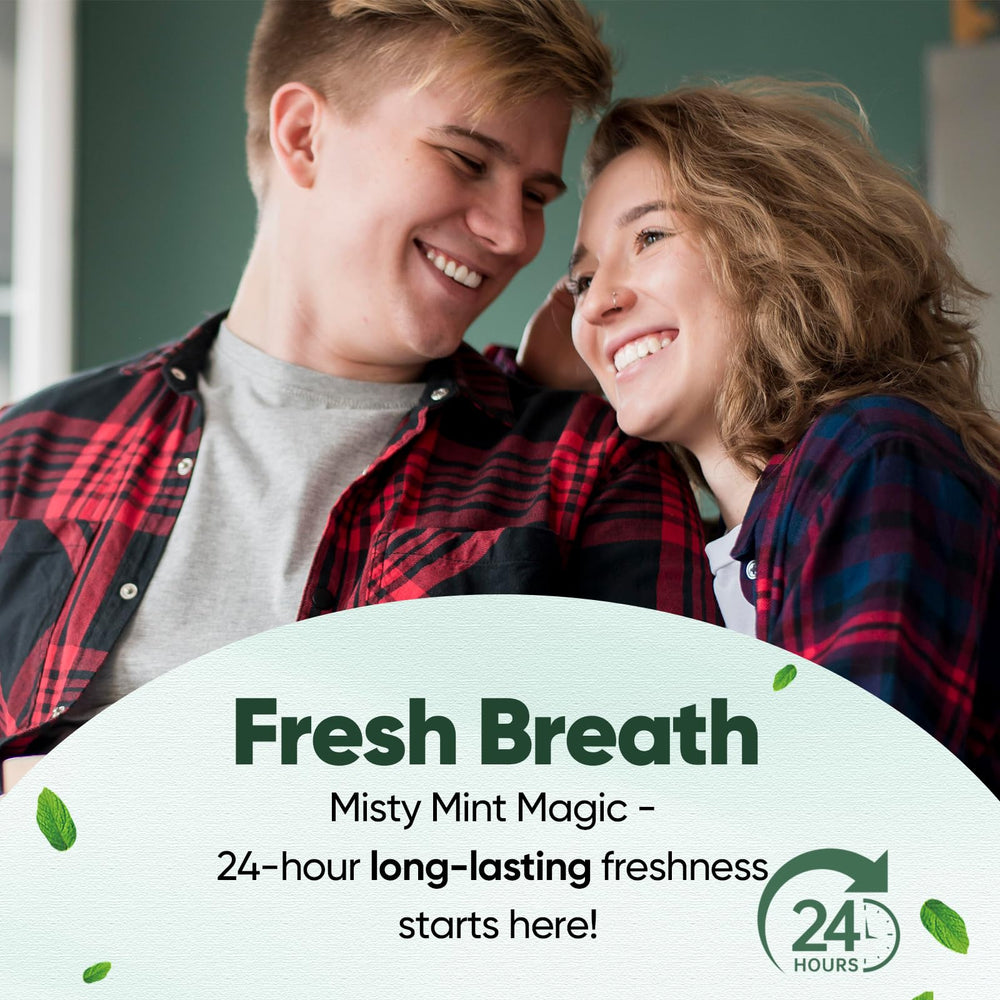 Breath-freshening gentle Misty Mint flavor