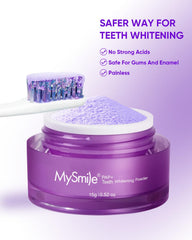 Mint-flavored, fluoride-free whitening powder for easy at-home use