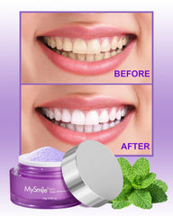 Toothbrush with whitening powder for easy, mess-free use