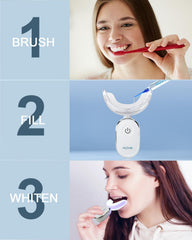 Usage setup of MySmile whitening strips kit
