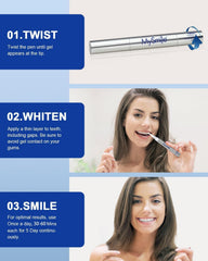 Clickable top to control whitening gel amount