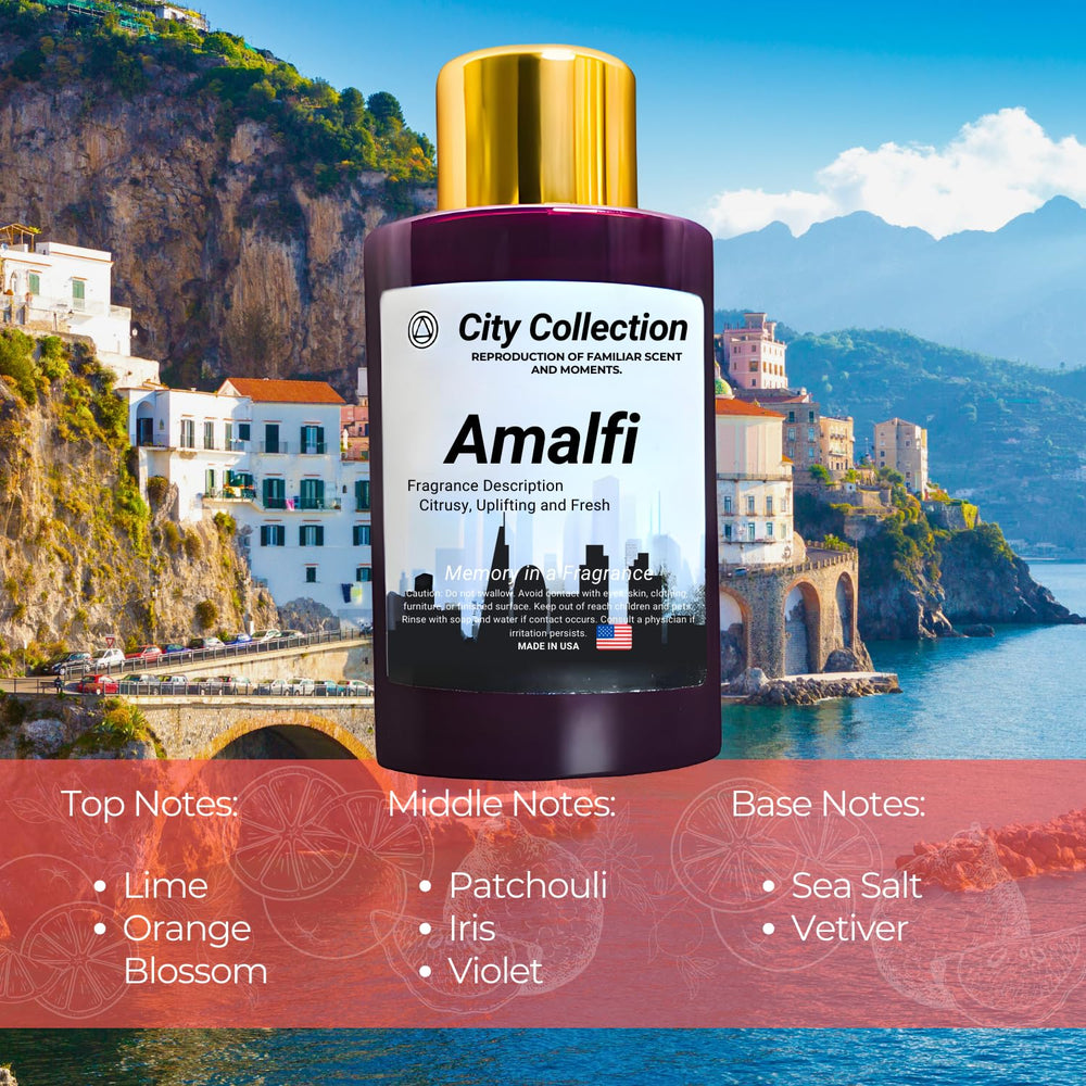 Mystic Romance Amalfi Aroma Oil City Collection packaging