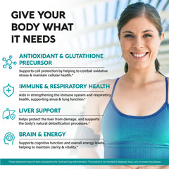 NAC 1200 mg per serving on product label