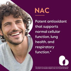 Close-up of NAC 600mg capsules