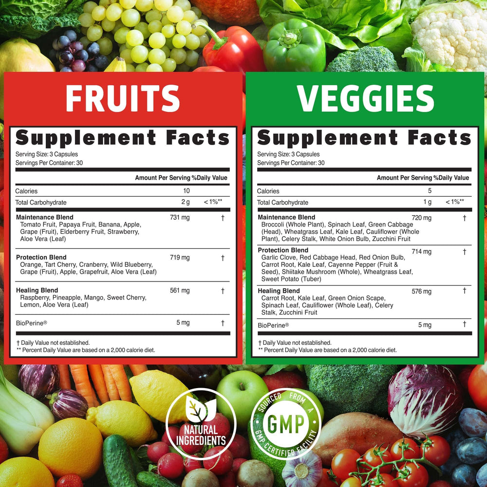 Aloe vera and leafy greens featured in the supplement