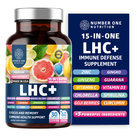 N1N LHC+ Immune Support bottle with 60 vegan capsules