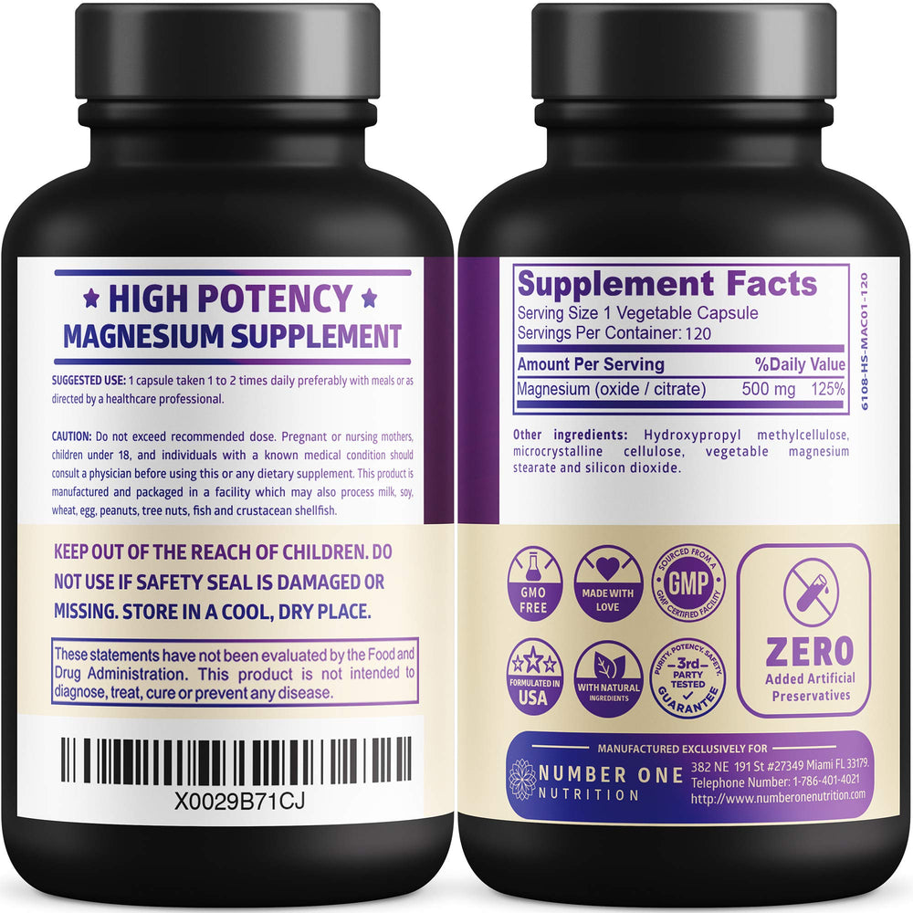 Close-up of N1N Magnesium Complex capsules