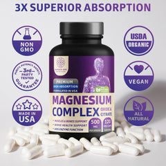 Pack shot: N1N Premium Magnesium Complex 120 veggie capsules