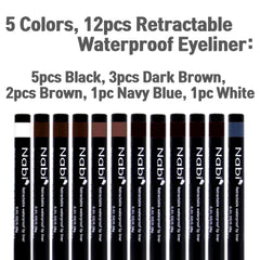 Nabi retractable eye liner in dark brown for a natural look and precision.