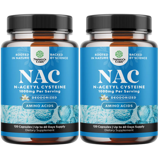 Bottle of NAC 1000mg vegan supplement