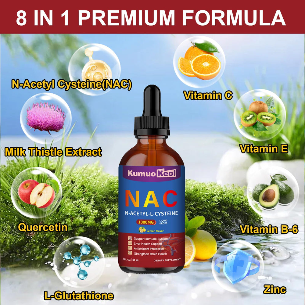 Lemon-flavored NAC liquid drops