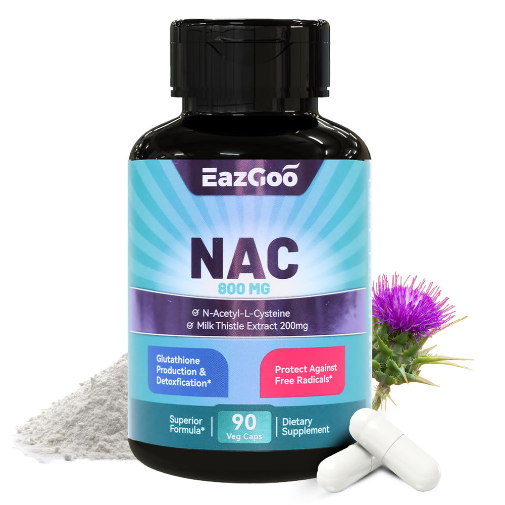 NAC 800mg and Milk Thistle 200mg capsules bottle – 90 count